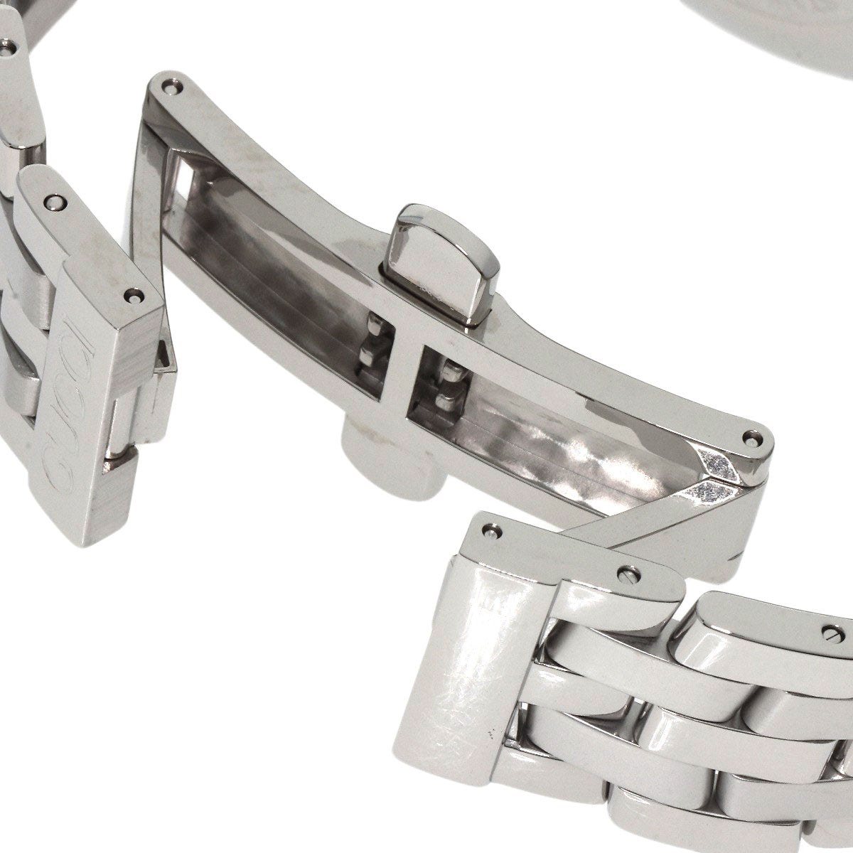 GUCCI Watches Quartz 5500M Stainless Steel , Stainless Steel Silver Round face Silver dial mens Used