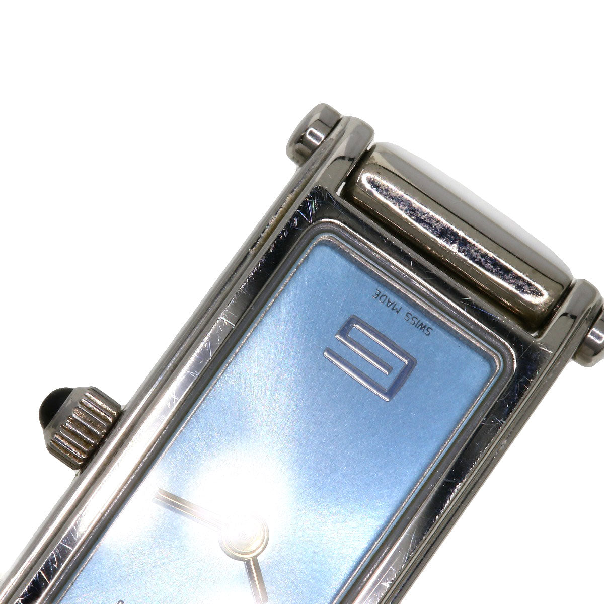 GUCCI Watches Quartz 1500L Stainless Steel , Stainless Steel Silver Square face blue dial Women Used