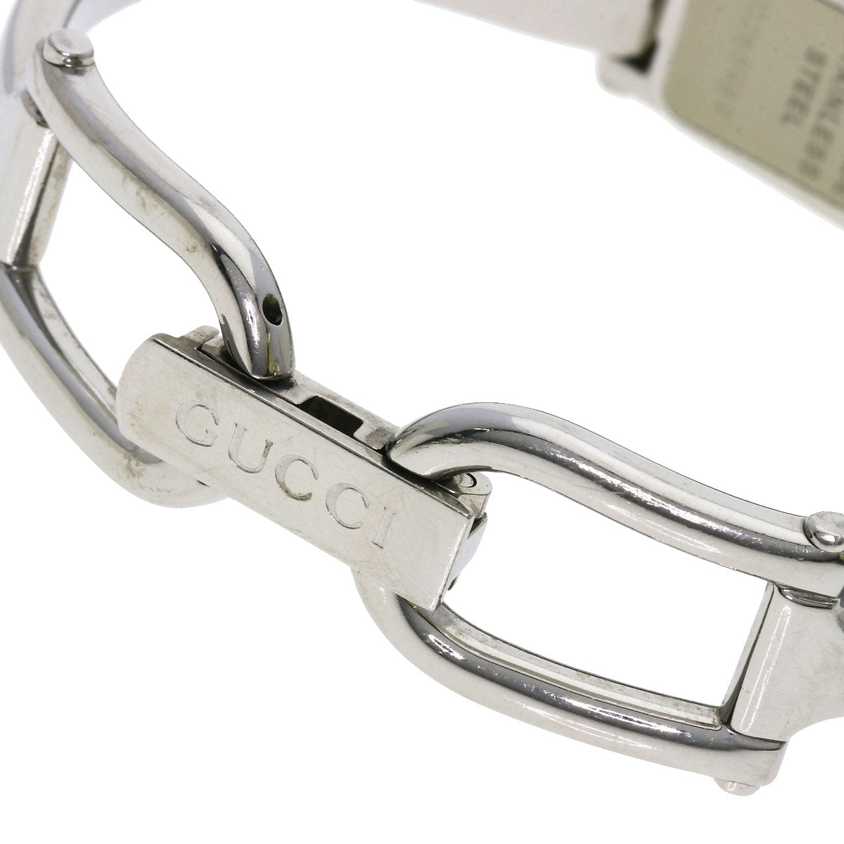GUCCI Watches Quartz 1500L Stainless Steel , Stainless Steel Silver Square face blue dial Women Used