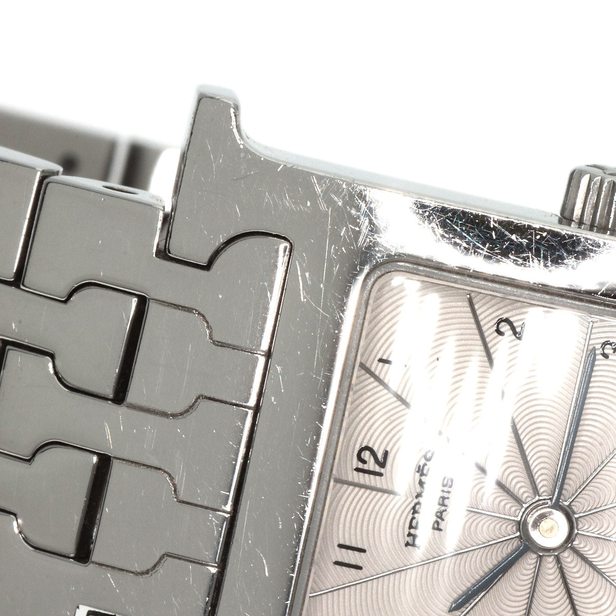 HERMES Watches Quartz HH1.210 Stainless Steel , Stainless Steel Silver H watch Silver dial Women Used