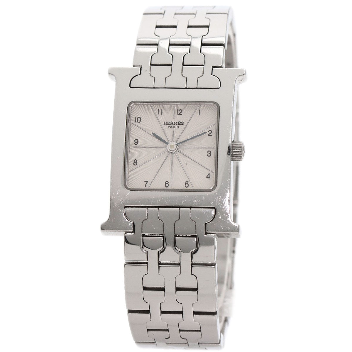 HERMES Watches Quartz HH1.210 Stainless Steel , Stainless Steel Silver H watch Silver dial Women Used