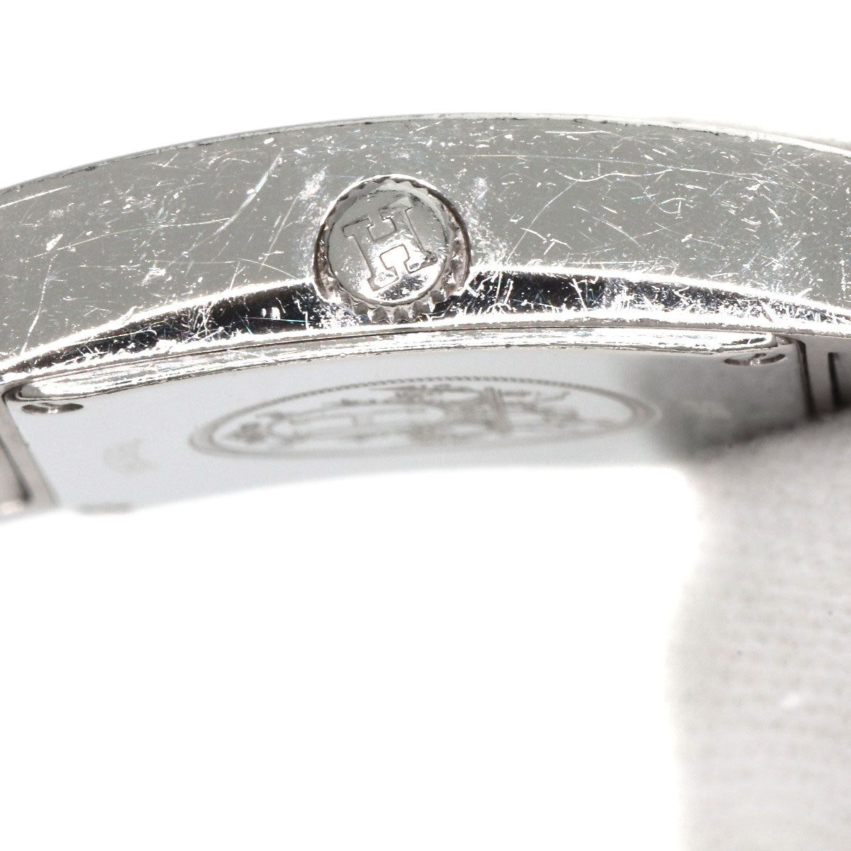HERMES Watches Quartz HH1.210 Stainless Steel , Stainless Steel Silver H watch Silver dial Women Used