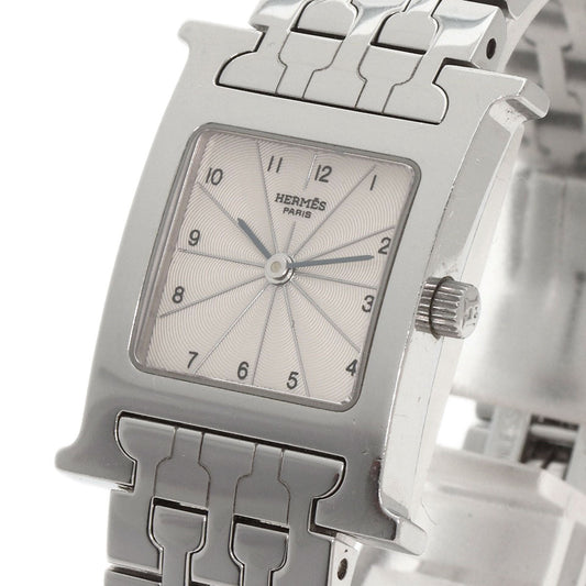 HERMES Watches Quartz HH1.210 Stainless Steel , Stainless Steel Silver H watch Silver dial Women Used