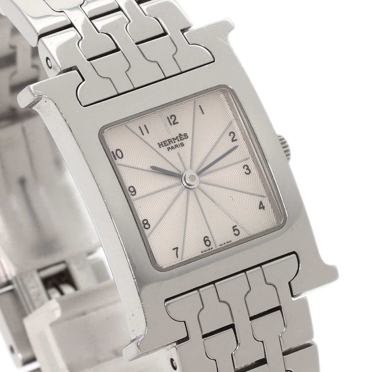 HERMES Watches Quartz HH1.210 Stainless Steel , Stainless Steel Silver H watch Silver dial Women Used