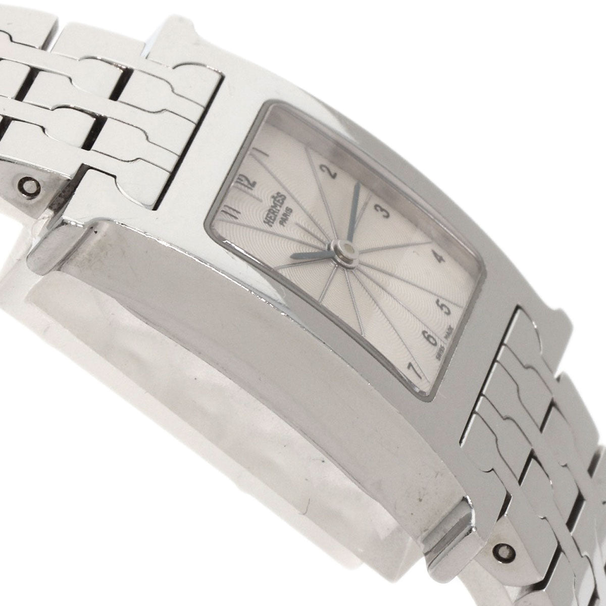 HERMES Watches Quartz HH1.210 Stainless Steel , Stainless Steel Silver H watch Silver dial Women Used