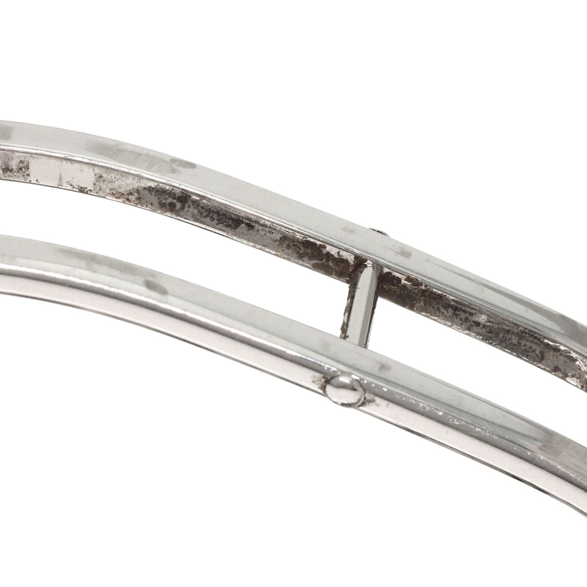 HERMES Watches Quartz HH1.210 Stainless Steel , Stainless Steel Silver H watch black dial Women Used
