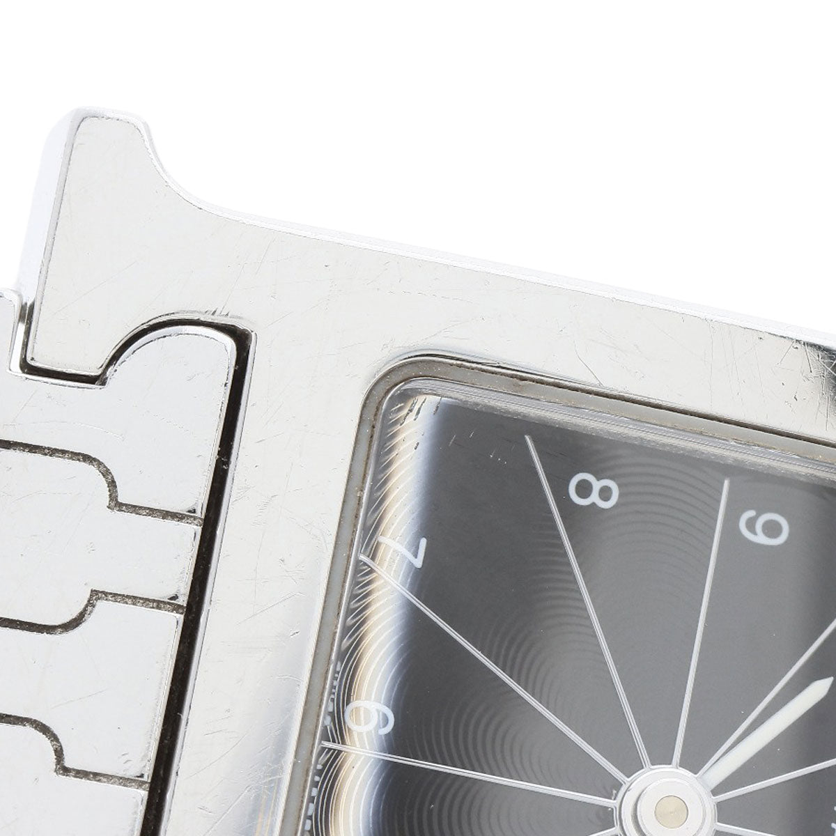 HERMES Watches Quartz HH1.210 Stainless Steel , Stainless Steel Silver H watch black dial Women Used