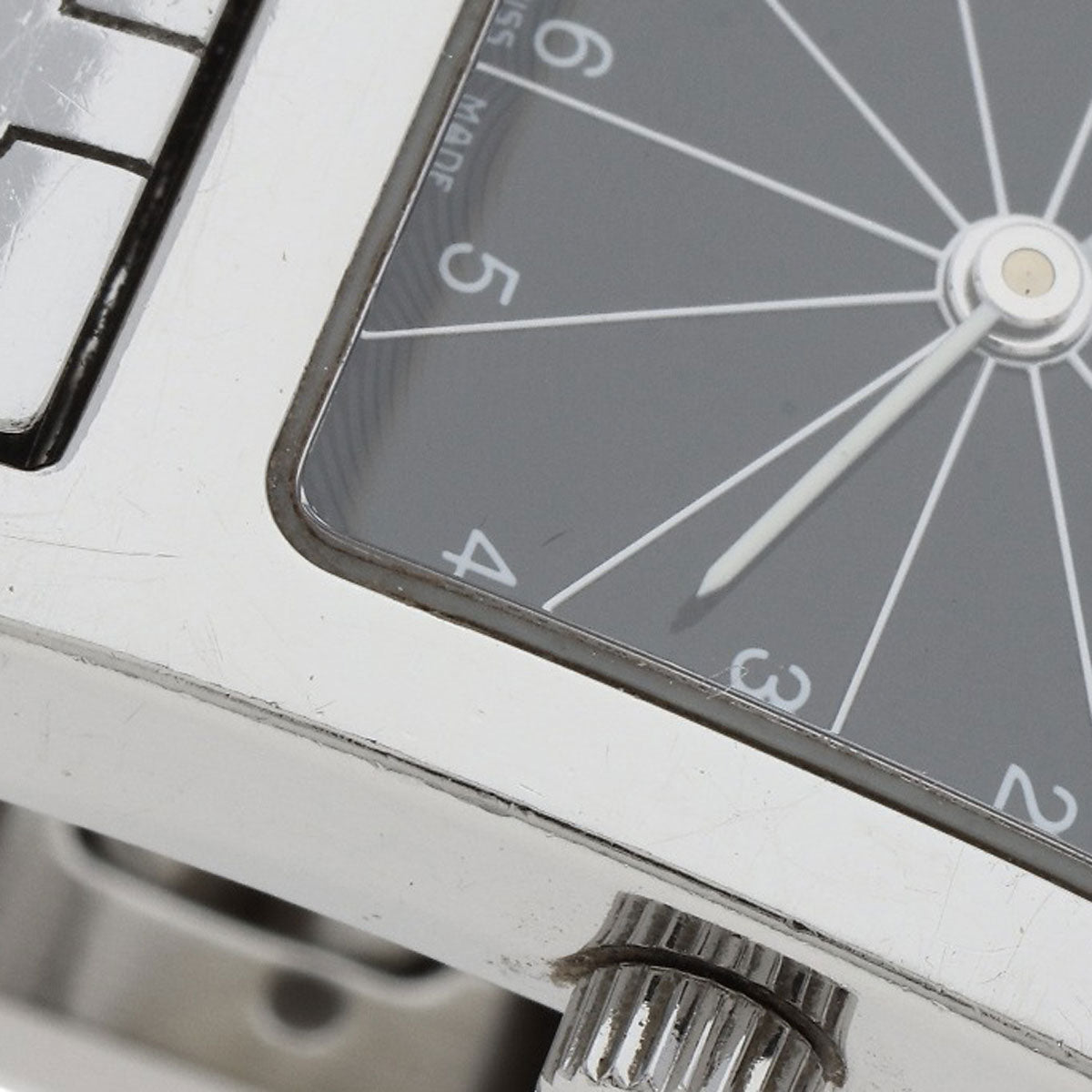 HERMES Watches Quartz HH1.210 Stainless Steel , Stainless Steel Silver H watch black dial Women Used