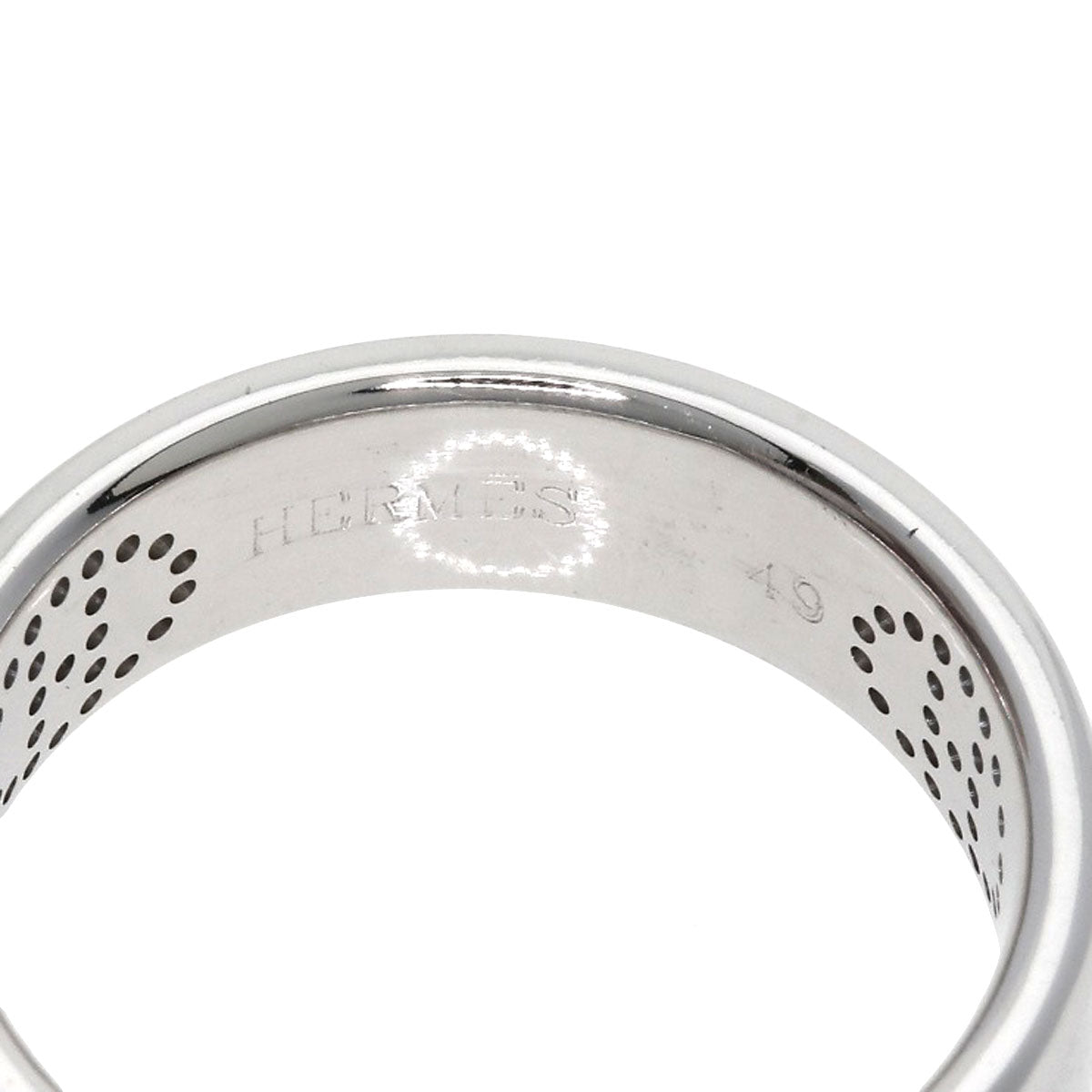 HERMES Ring K18WG Silver Evelyn Ring #49