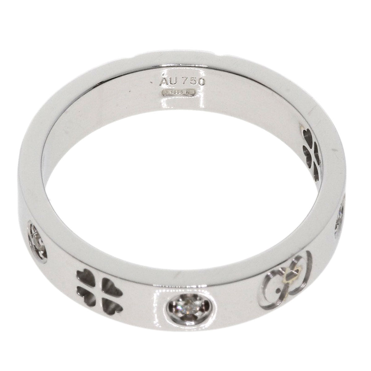 GUCCI Ring K18WG Silver Icon 5P Diamond