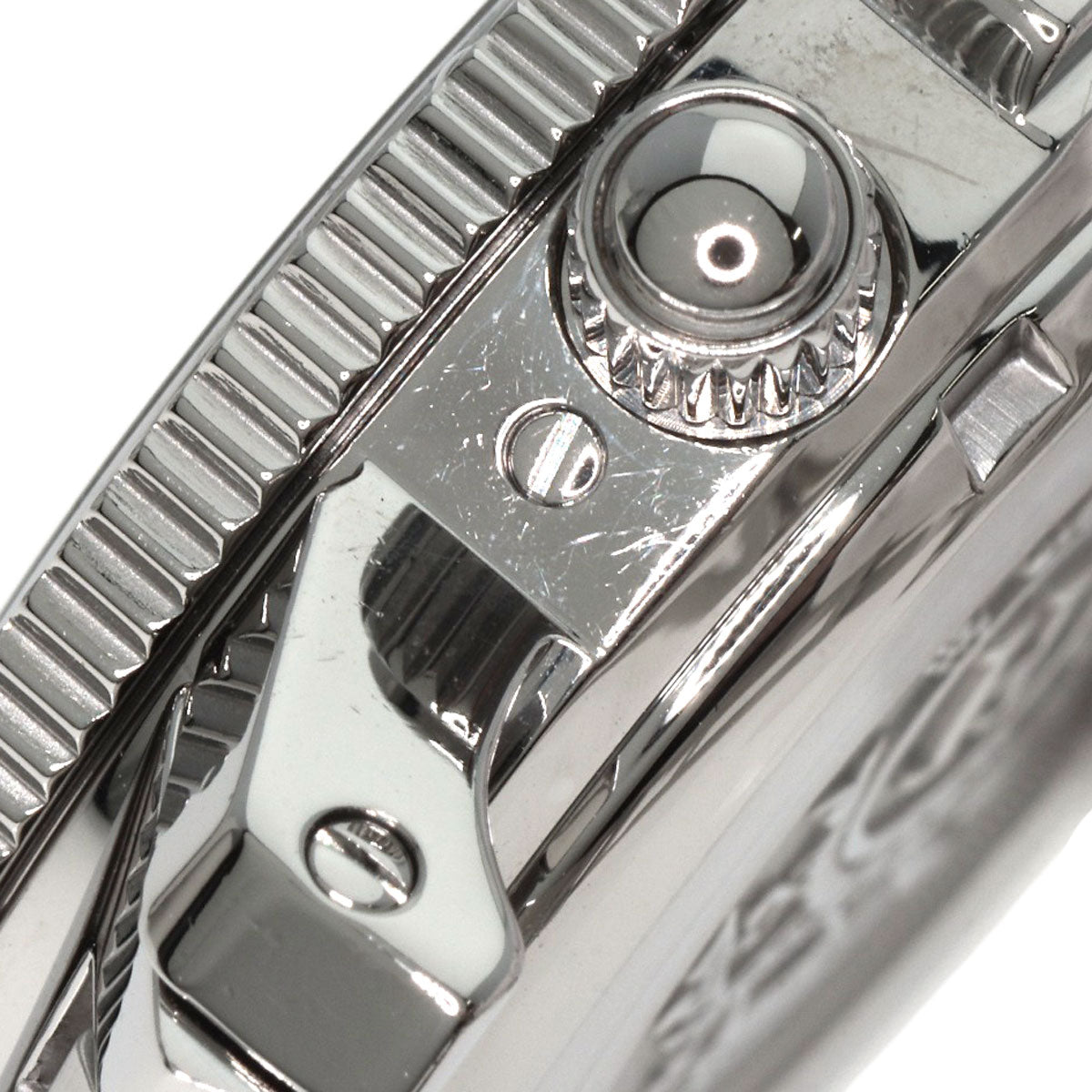 HERMES Watches Quartz CL2.910 Stainless Steel , Stainless Steel Silver Clipper Diver Chronograph black dial mens Used