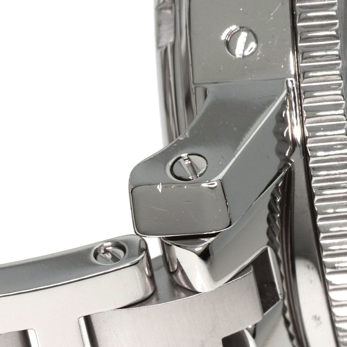 HERMES Watches Quartz CL2.910 Stainless Steel , Stainless Steel Silver Clipper Diver Chronograph black dial mens Used
