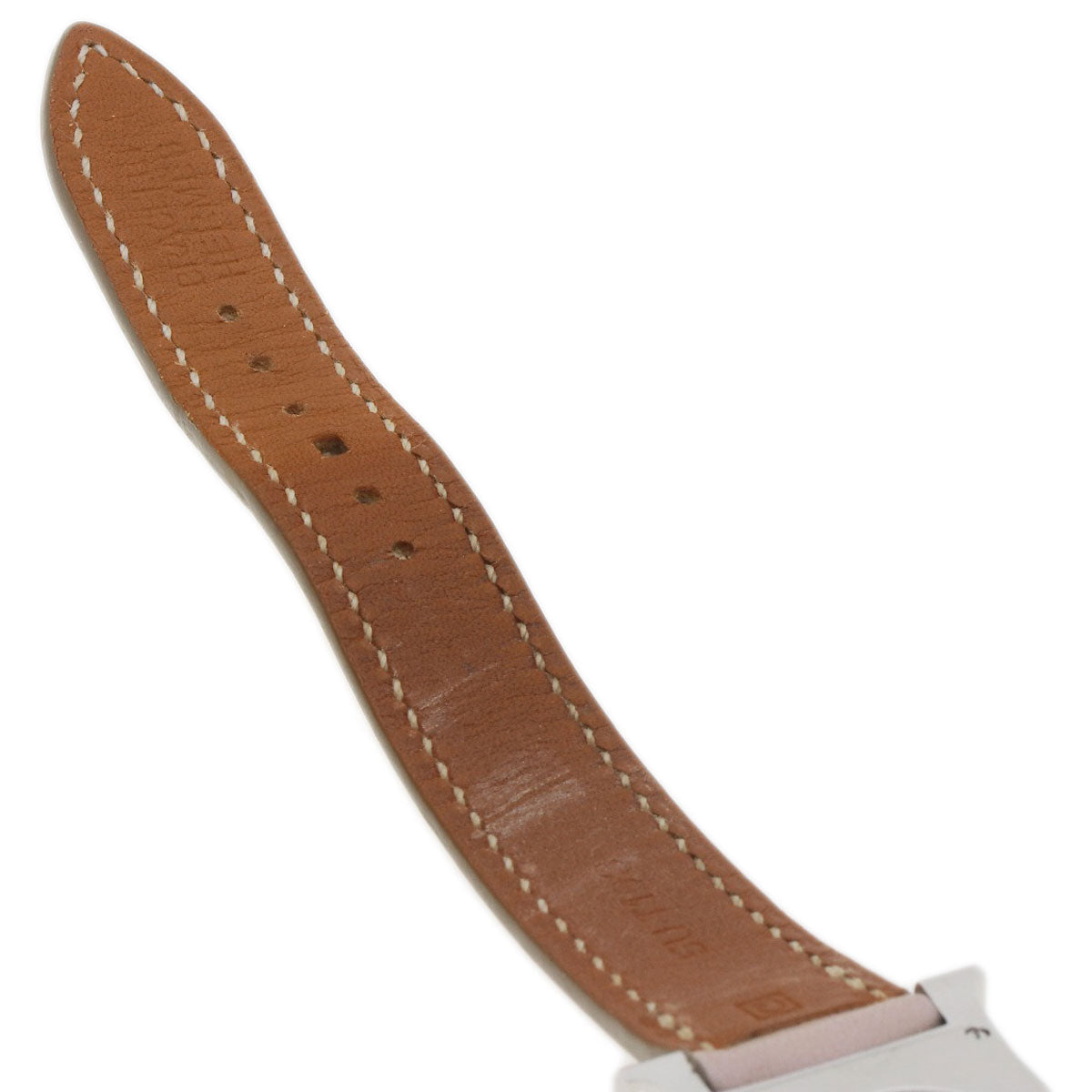 HERMES Watches Quartz HH1.210 Stainless Steel, Leather Silver H watch white dial Women Used