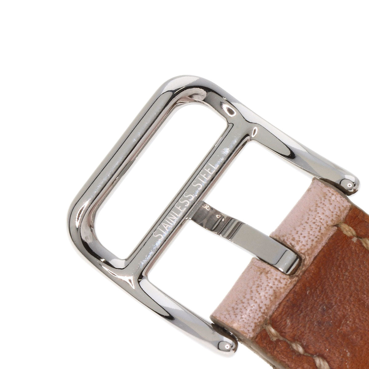 HERMES Watches Quartz HH1.210 Stainless Steel, Leather Silver H watch white dial Women Used