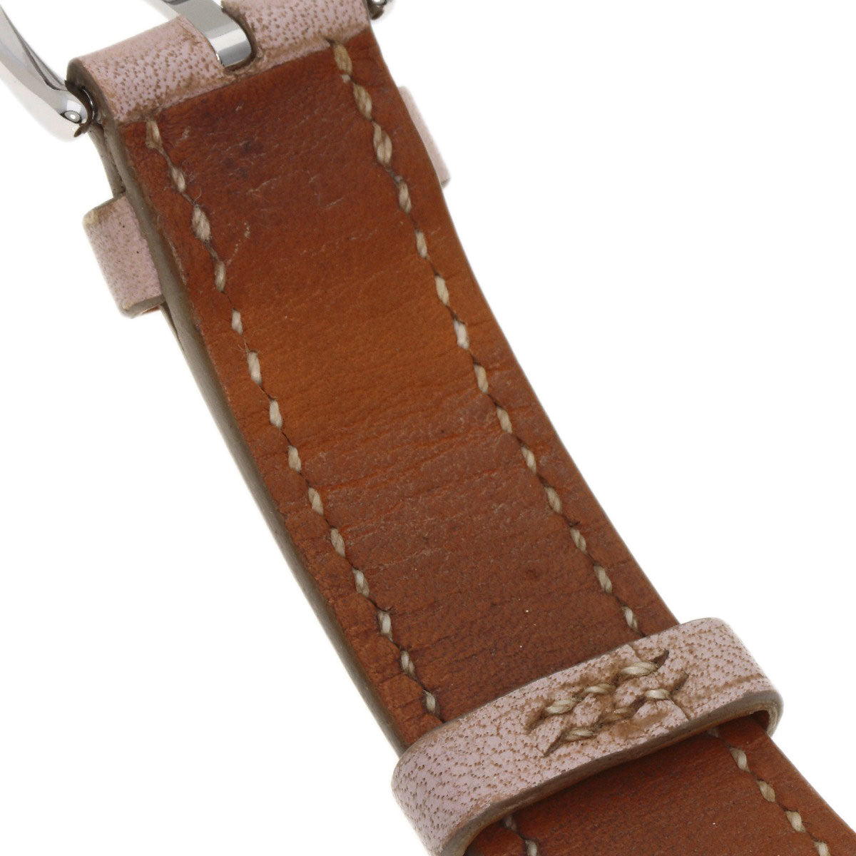 HERMES Watches Quartz HH1.210 Stainless Steel, Leather Silver H watch white dial Women Used