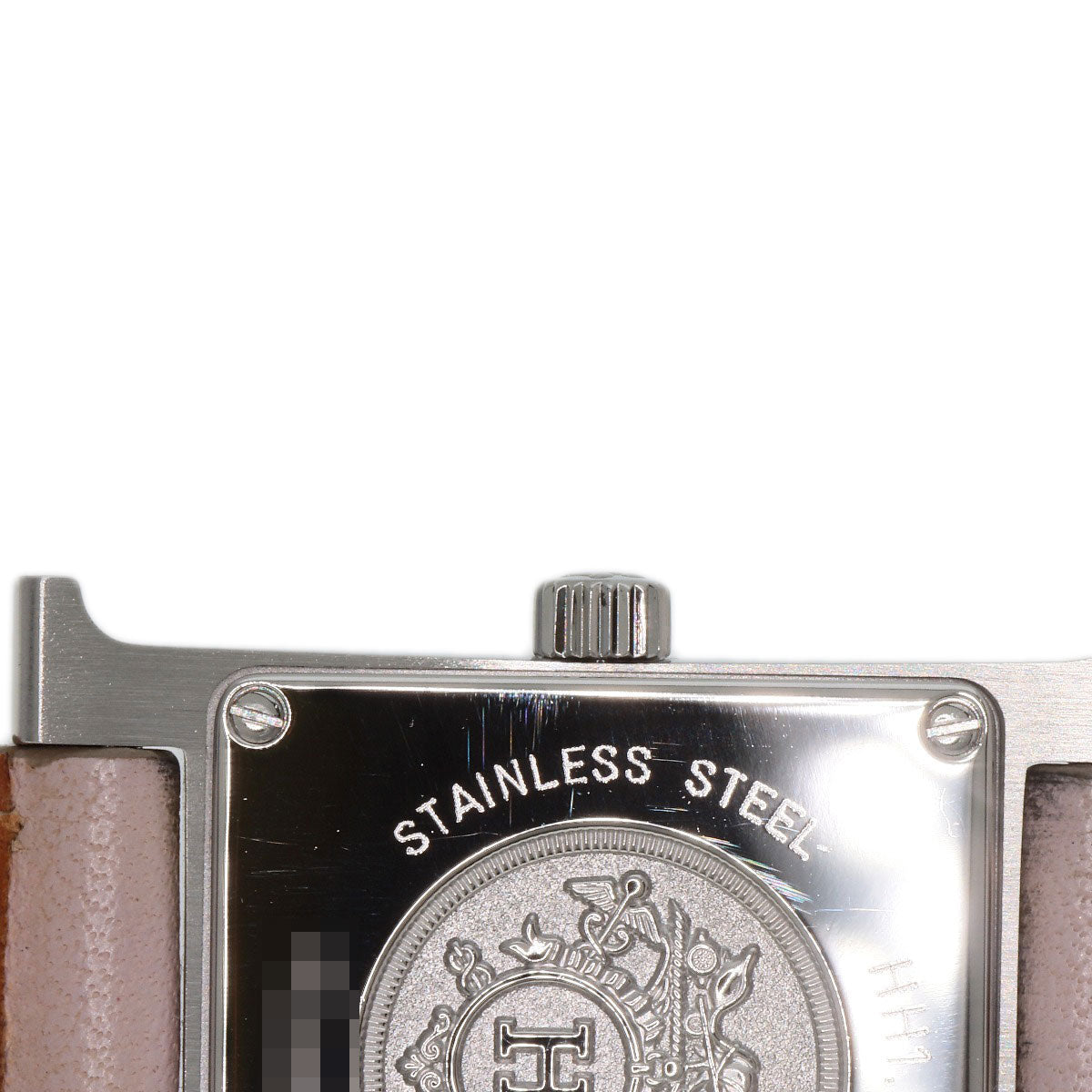 HERMES Watches Quartz HH1.210 Stainless Steel, Leather Silver H watch white dial Women Used