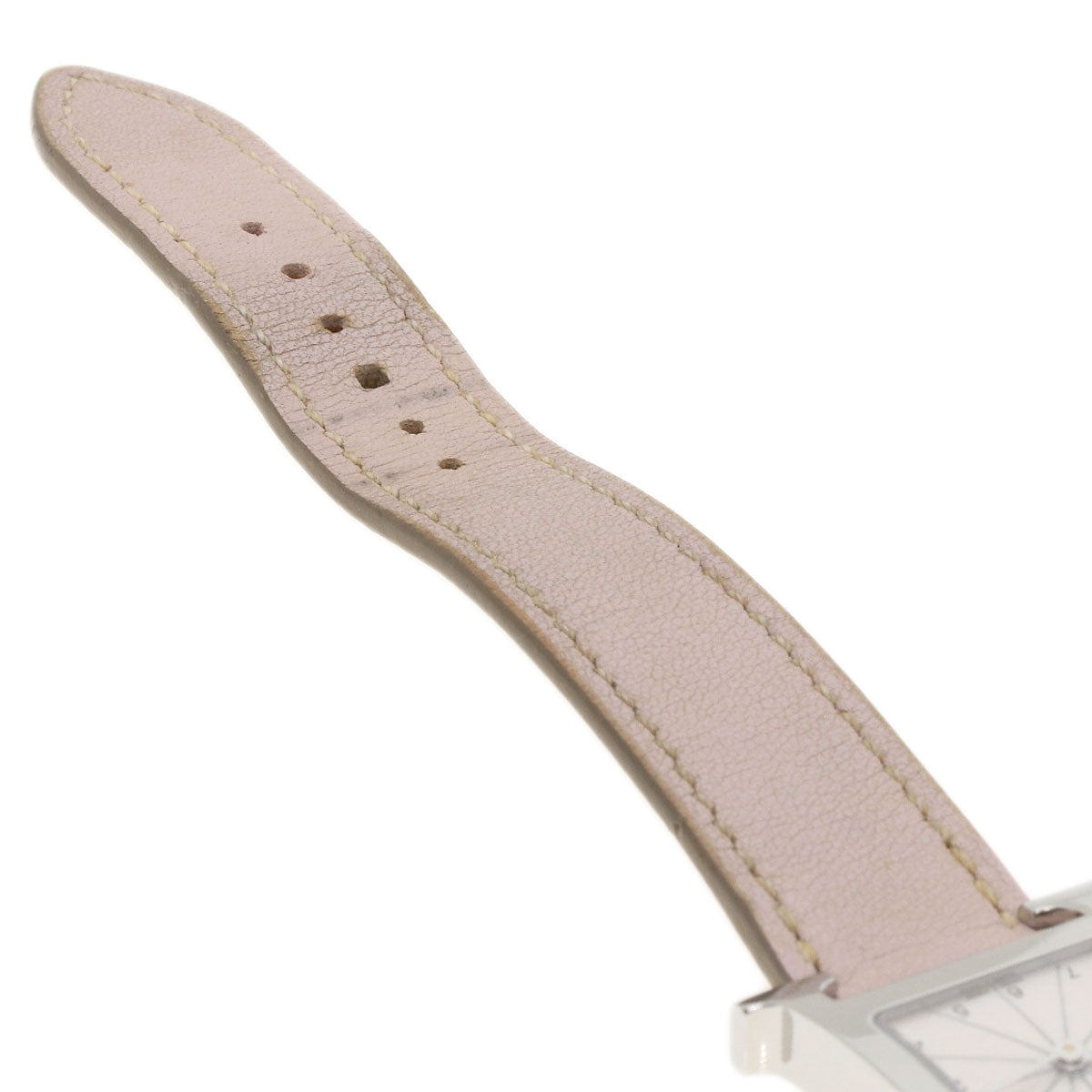 HERMES Watches Quartz HH1.210 Stainless Steel, Leather Silver H watch white dial Women Used