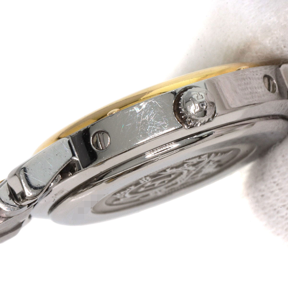 HERMES Watches Quartz CL4.220 Stainless Steel , SSxGP gold Clipper Ivory dial Women Used