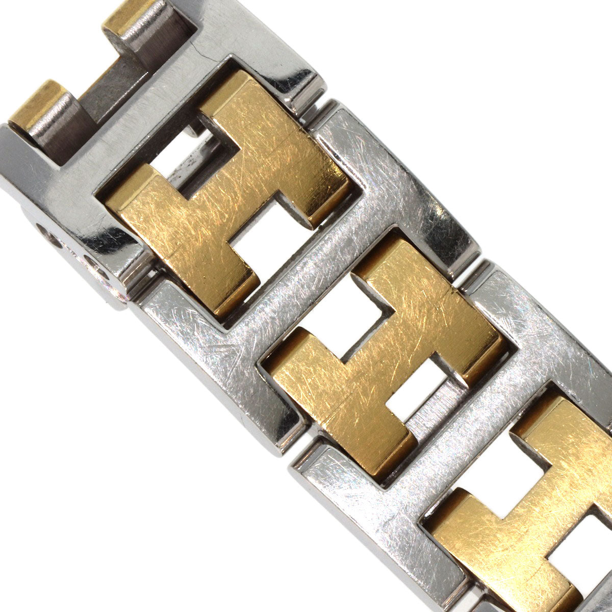 HERMES Watches Quartz CL4.220 Stainless Steel , SSxGP gold Clipper Ivory dial Women Used