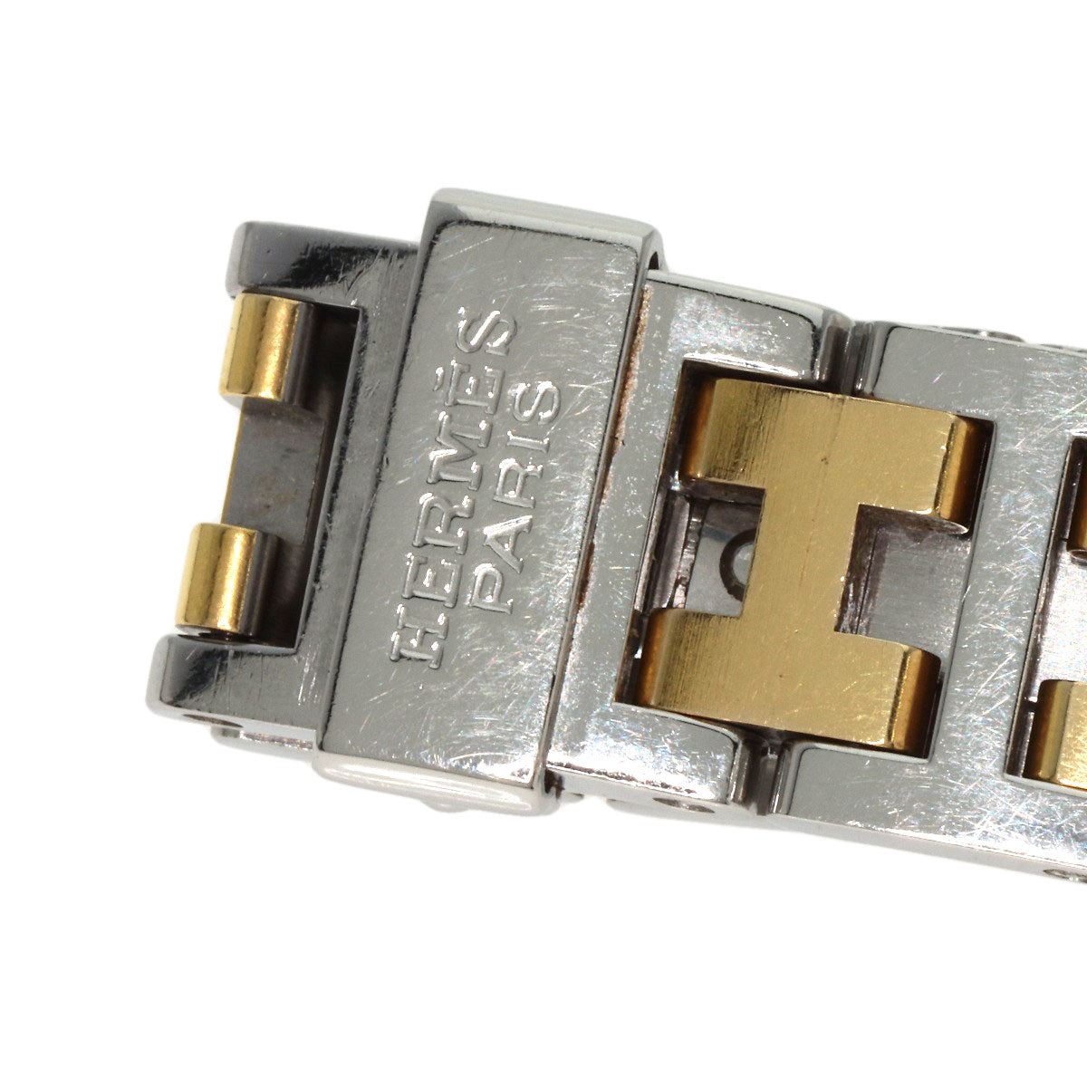HERMES Watches Quartz CL4.220 Stainless Steel , SSxGP gold Clipper Ivory dial Women Used
