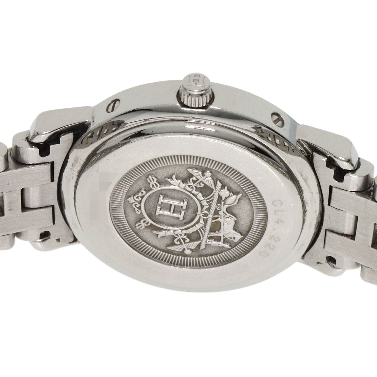 HERMES Watches Quartz CL4.220 Stainless Steel , SSxGP gold Clipper Ivory dial Women Used