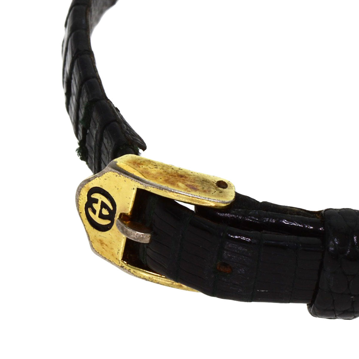 GUCCI Watches Quartz Gold Plated, Leather gold Sherry line gold dial Women Used