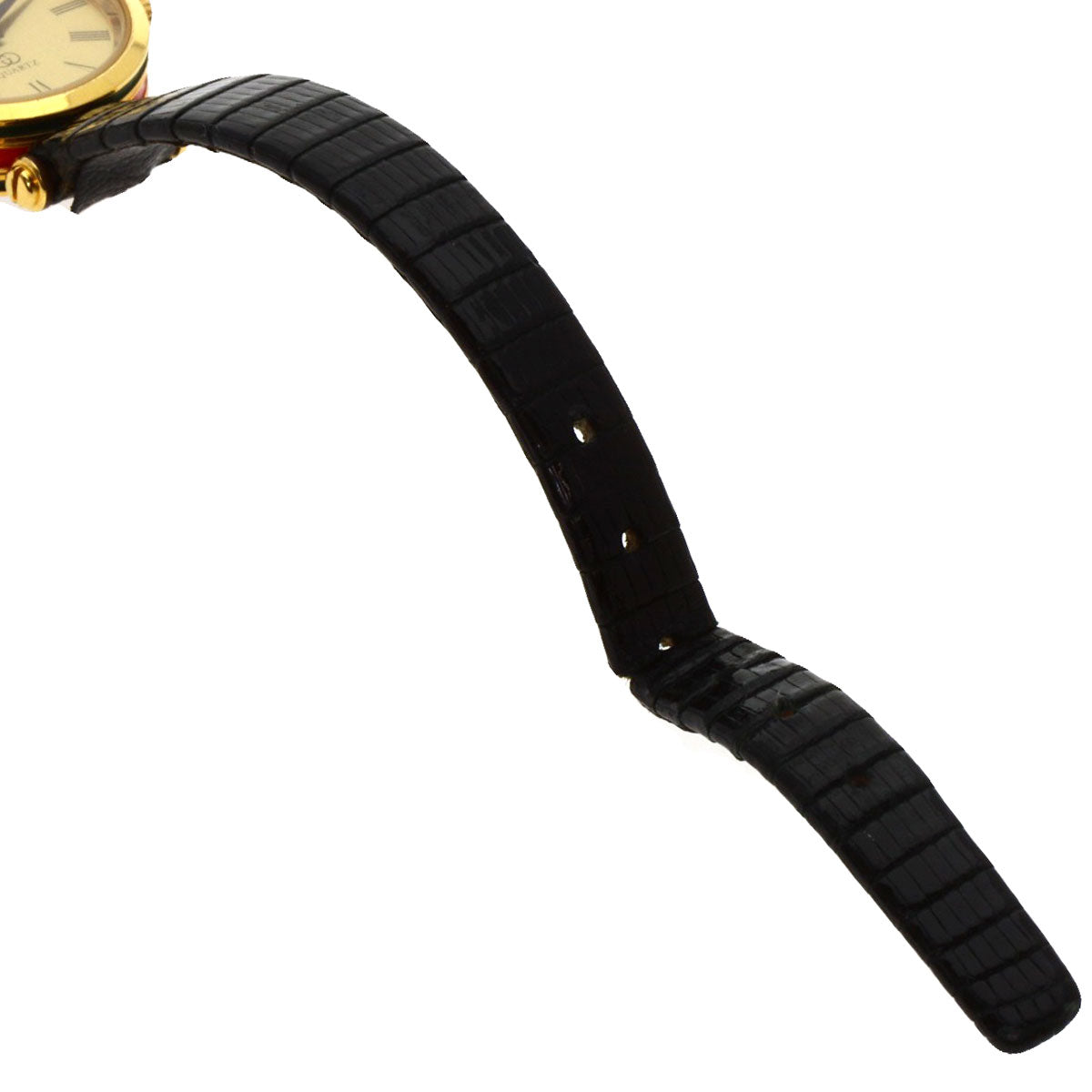 GUCCI Watches Quartz Gold Plated, Leather gold Sherry line gold dial Women Used