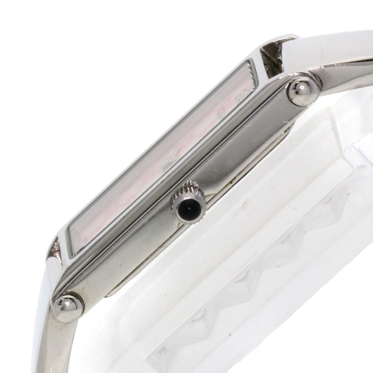 GUCCI Watches Quartz 1500L Stainless Steel Silver Square face Pink shell dial