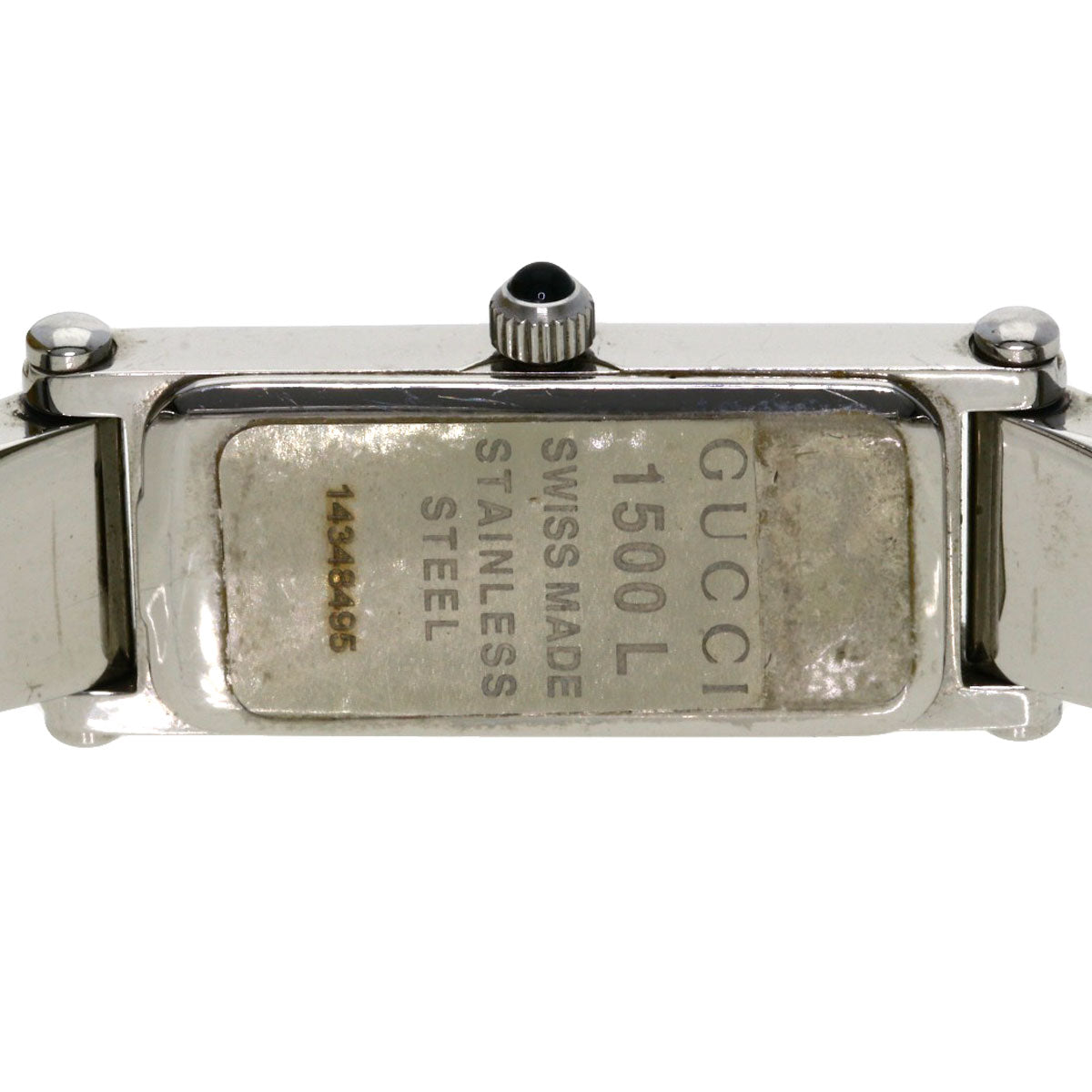 GUCCI Watches Quartz 1500L Stainless Steel Silver Square face Pink shell dial