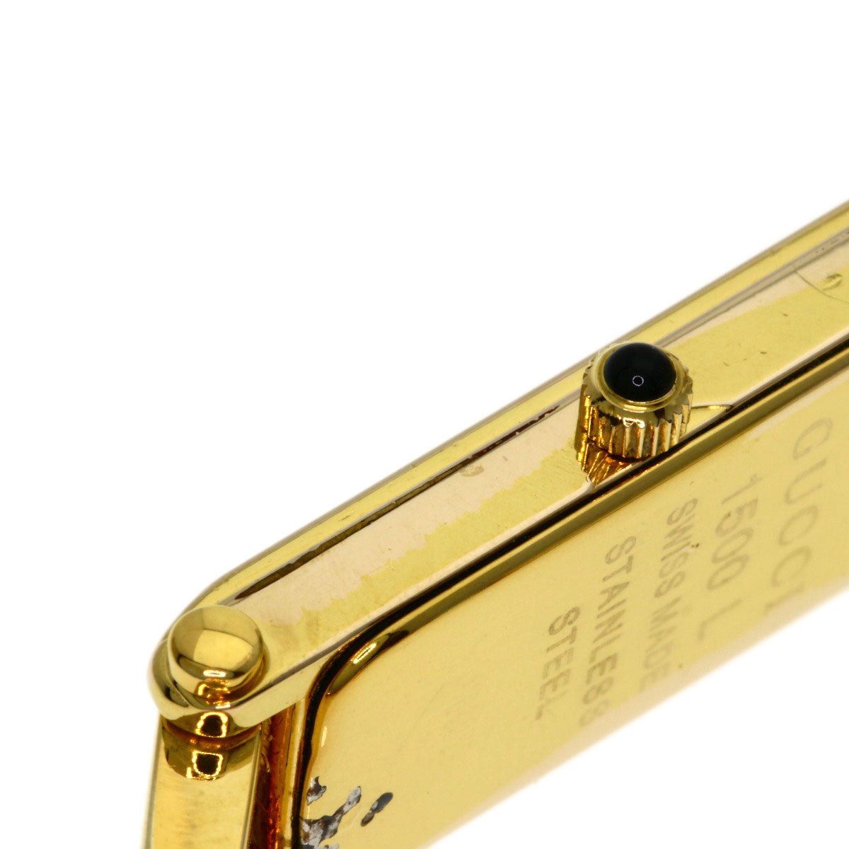 GUCCI Watches Quartz Gold Plated , Gold Plated gold 1500L White shell dial Women Used