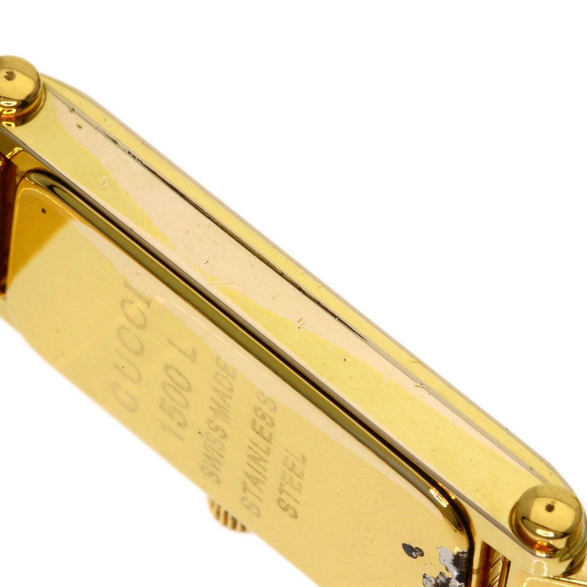 GUCCI Watches Quartz Gold Plated , Gold Plated gold 1500L White shell dial Women Used