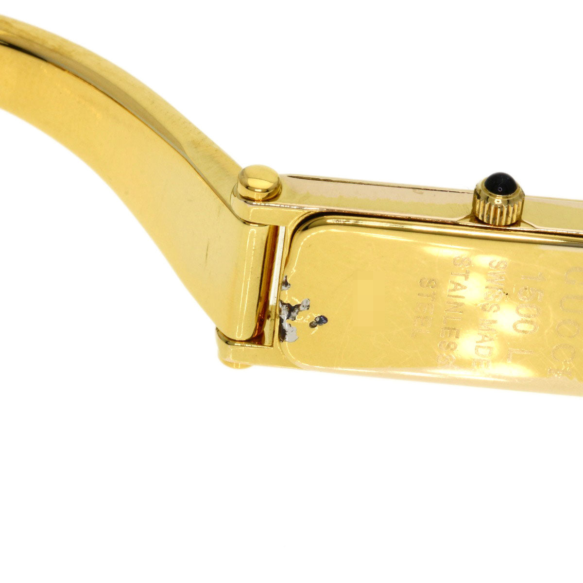 GUCCI Watches Quartz Gold Plated , Gold Plated gold 1500L White shell dial Women Used