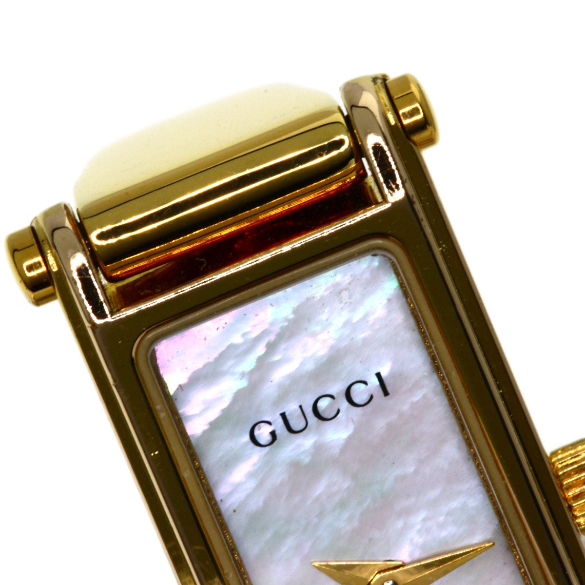 GUCCI Watches Quartz Gold Plated , Gold Plated gold 1500L White shell dial Women Used