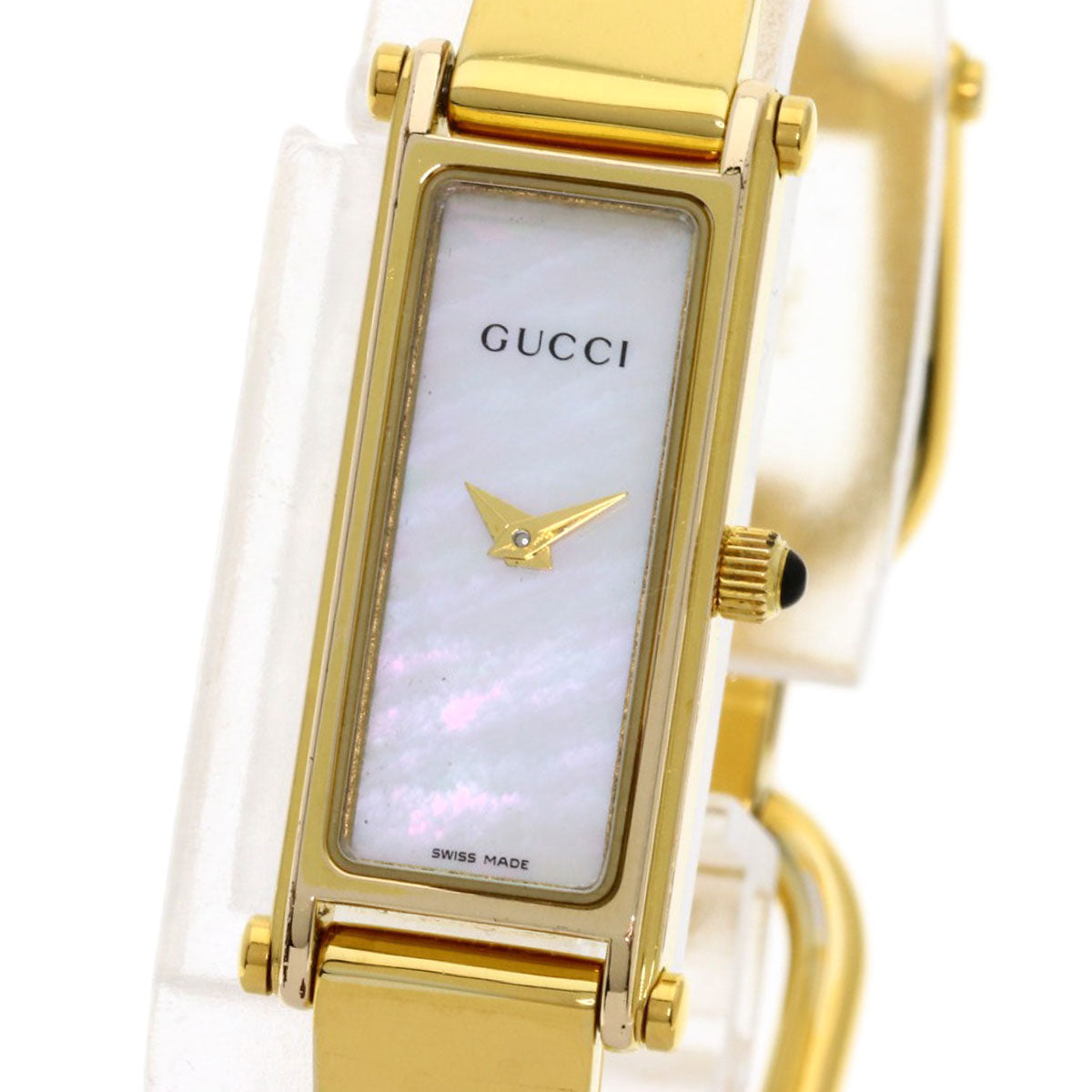 GUCCI Watches Quartz Gold Plated , Gold Plated gold 1500L White shell dial Women Used
