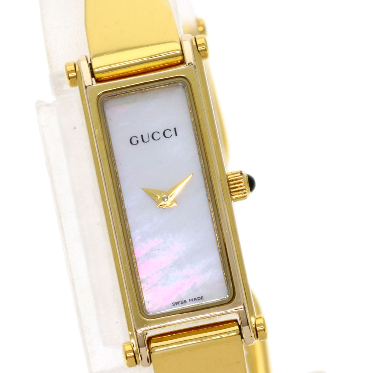 GUCCI Watches Quartz Gold Plated , Gold Plated gold 1500L White shell dial Women Used