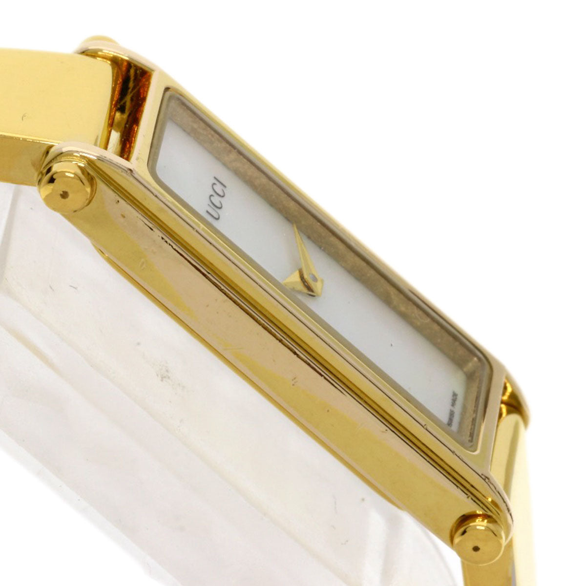 GUCCI Watches Quartz Gold Plated , Gold Plated gold 1500L White shell dial Women Used