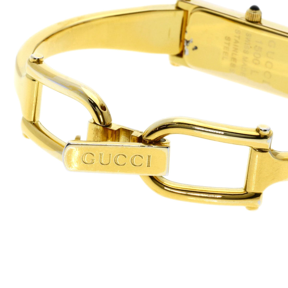 GUCCI Watches Quartz Gold Plated , Gold Plated gold 1500L White shell dial Women Used