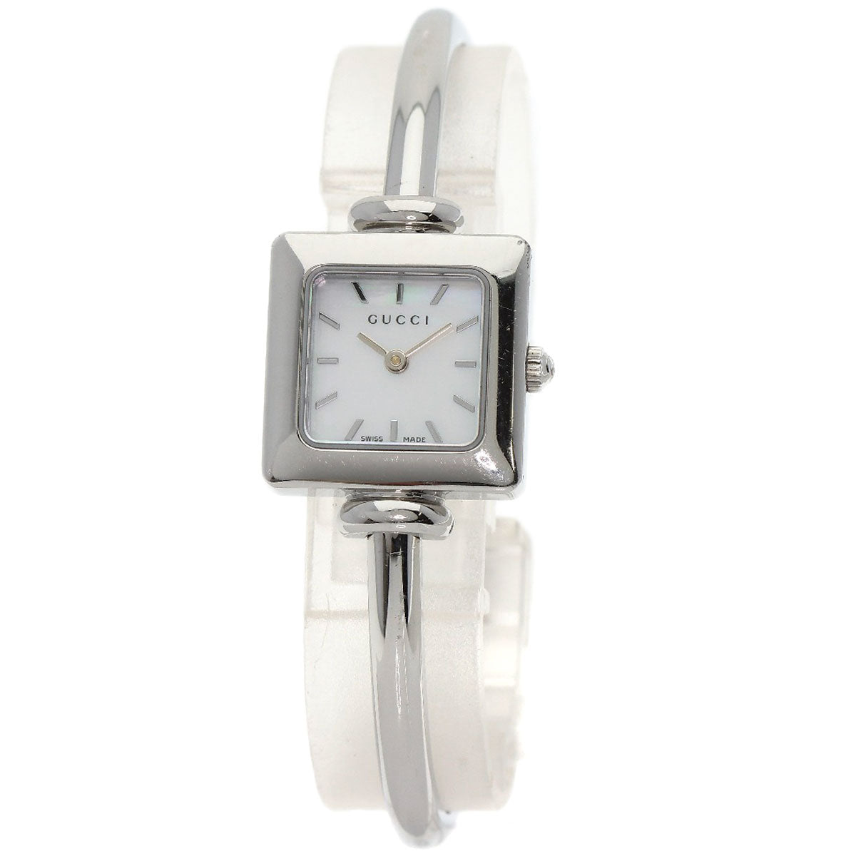 GUCCI Watches Quartz 1900L Stainless Steel Silver Square face White shell dial