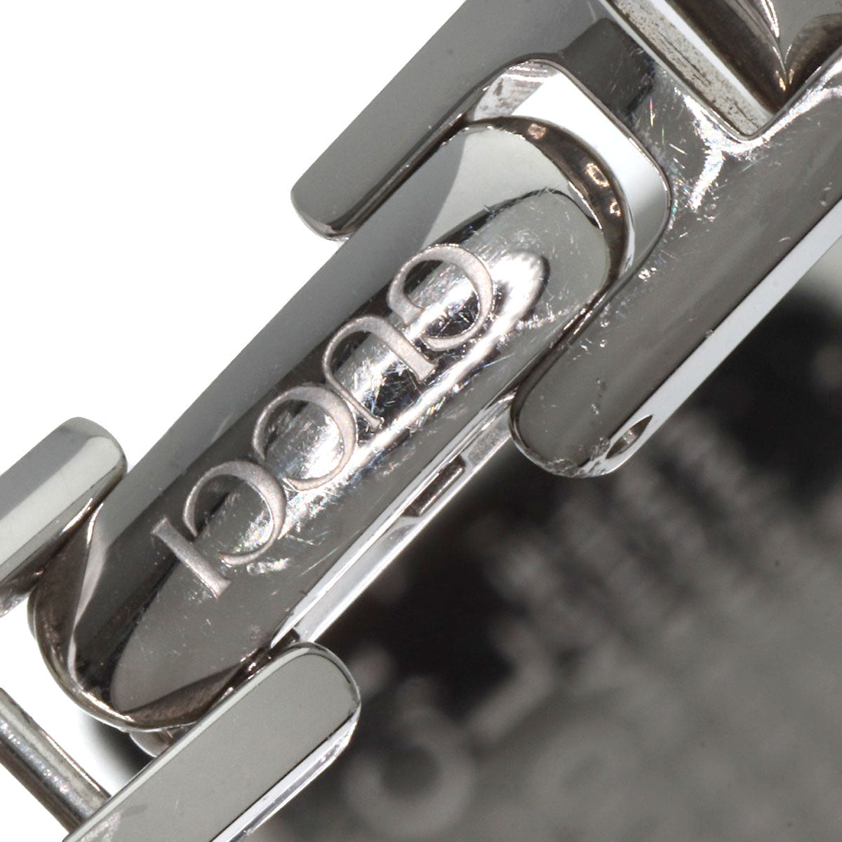 GUCCI Watches Quartz 1900L Stainless Steel Silver Square face White shell dial