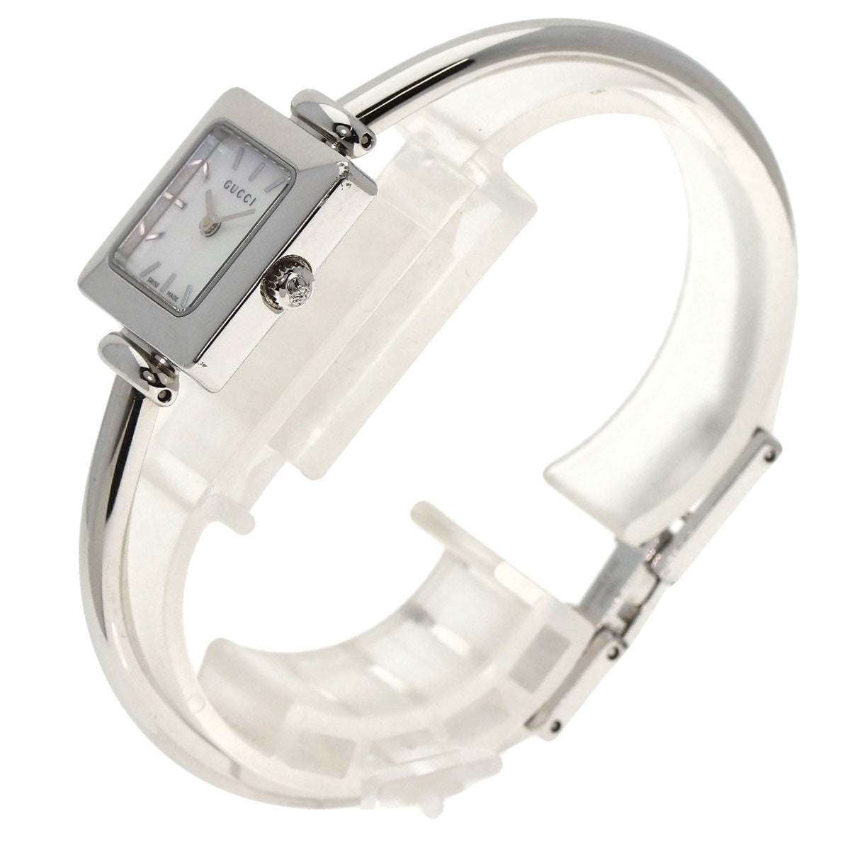 GUCCI Watches Quartz 1900L Stainless Steel Silver Square face White shell dial