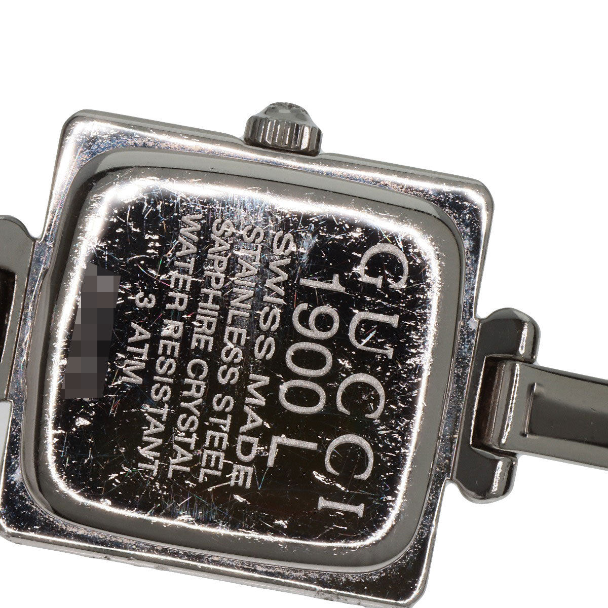 GUCCI Watches Quartz 1900L Stainless Steel Silver Square face White shell dial