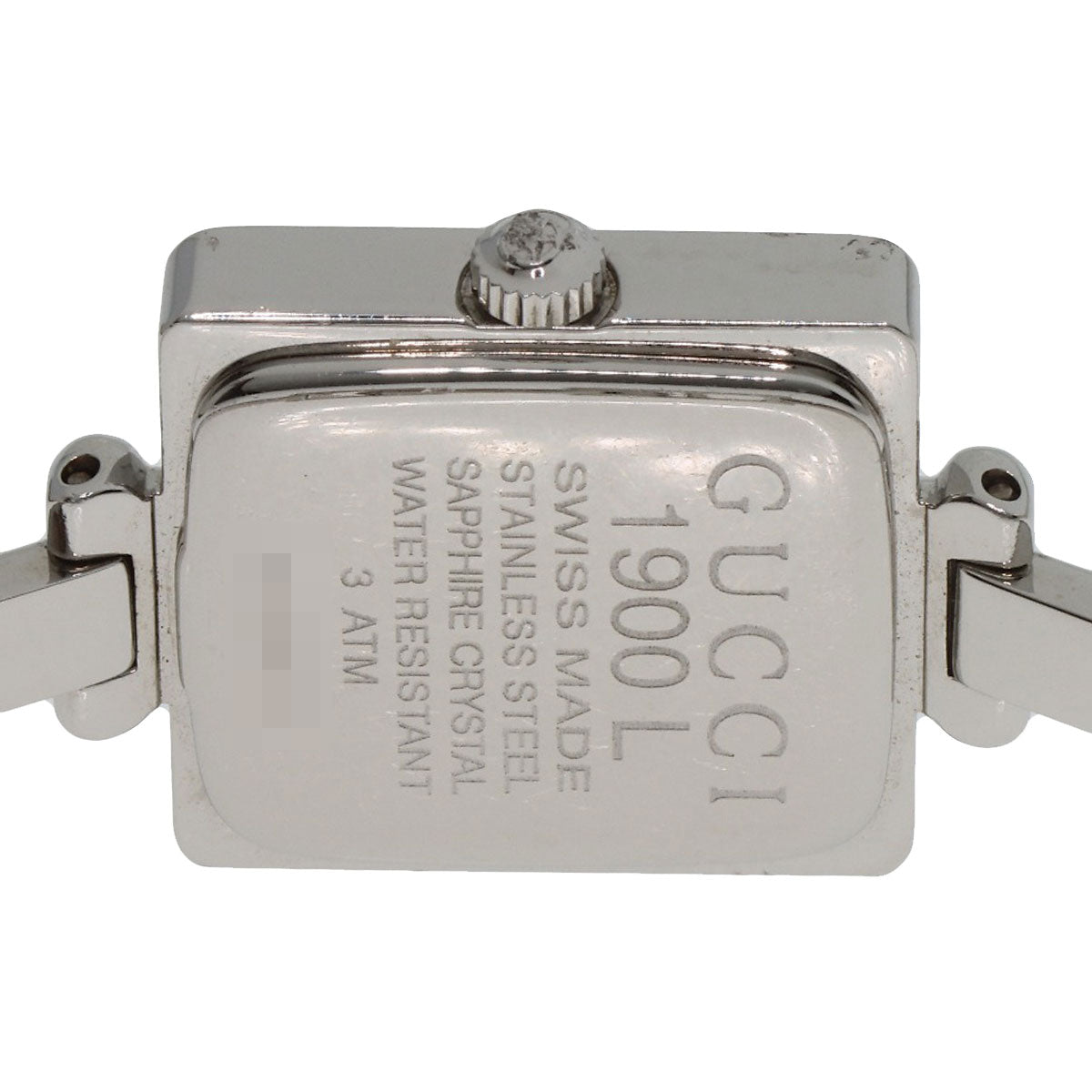 GUCCI Watches Quartz 1900L Stainless Steel Silver Square face White shell dial