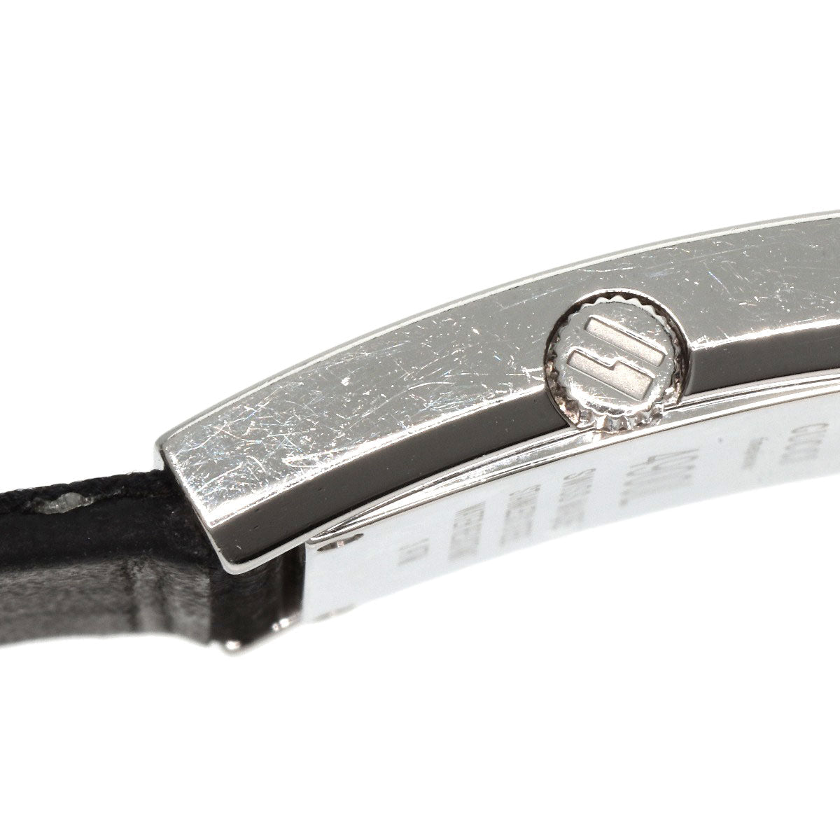 GUCCI Watches Quartz 4900L Stainless Steel, Leather Silver Square face white dial Women Used