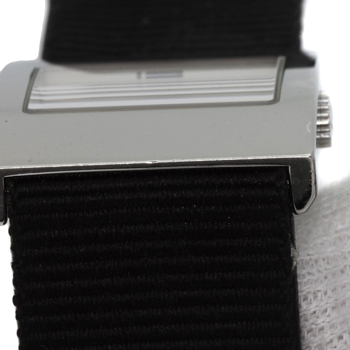 GUCCI Watches Quartz 4900L Stainless Steel, Leather Silver Square face white dial Women Used