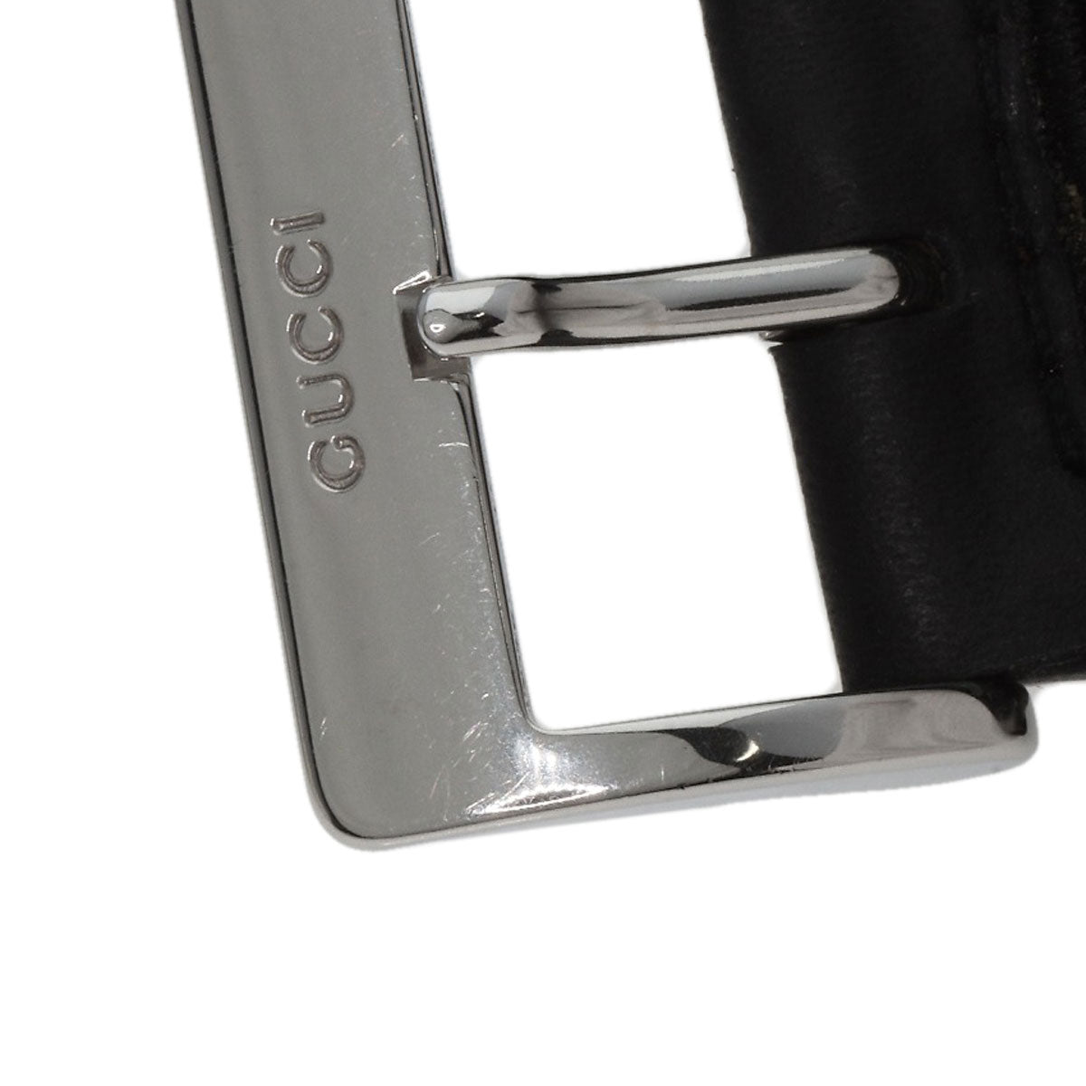 GUCCI Watches Quartz 4900L Stainless Steel, Leather Silver Square face white dial Women Used