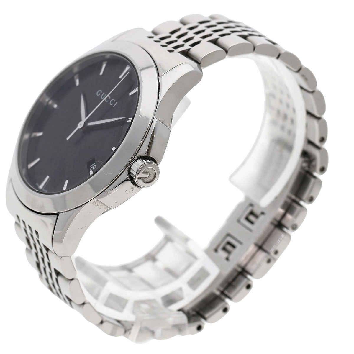 GUCCI Watches Quartz 126.4 Stainless Steel Silver G timeless black dial