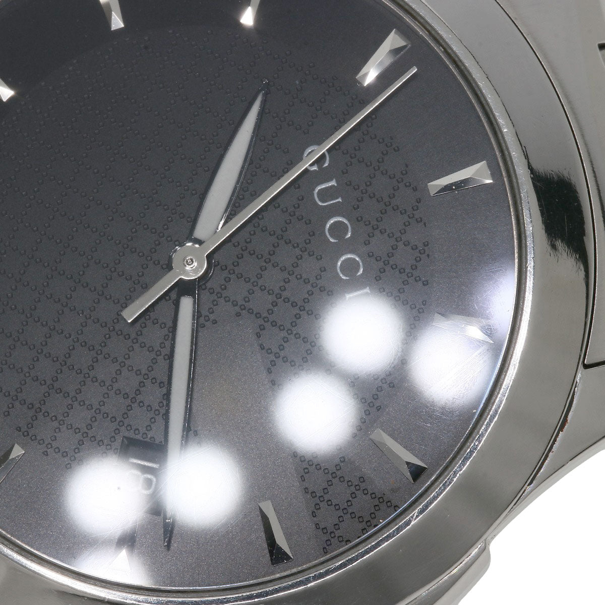 GUCCI Watches Quartz 126.4 Stainless Steel Silver G timeless black dial