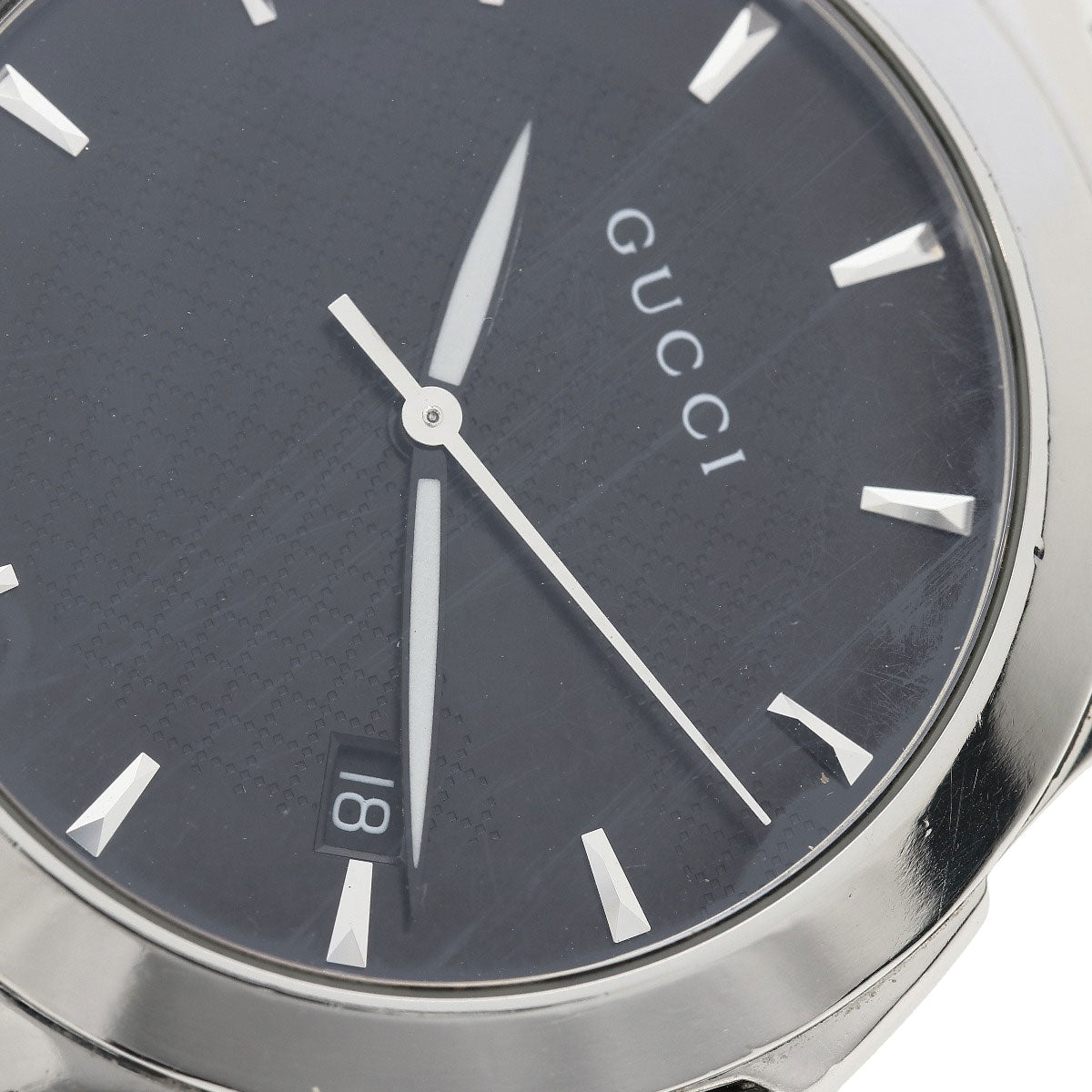 GUCCI Watches Quartz 126.4 Stainless Steel Silver G timeless black dial