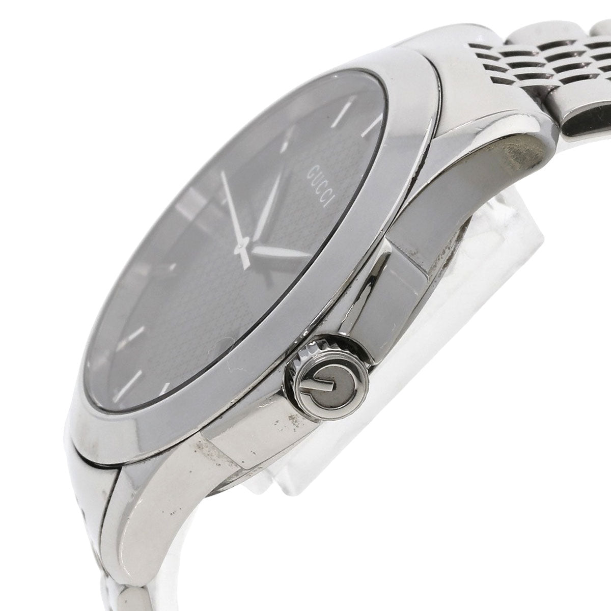 GUCCI Watches Quartz 126.4 Stainless Steel Silver G timeless black dial