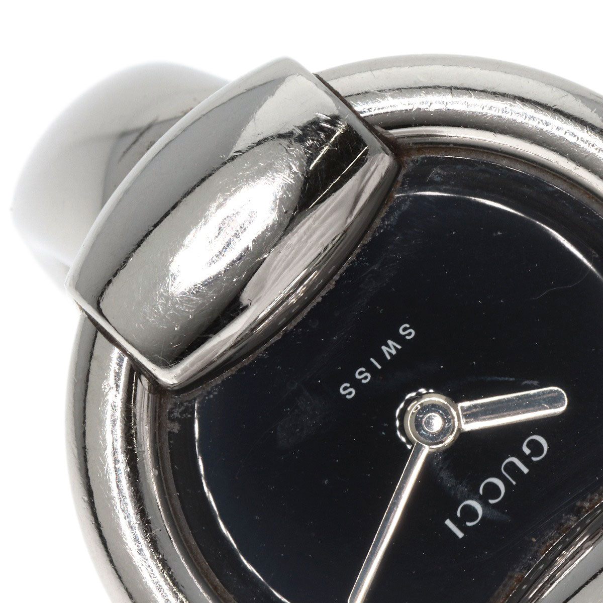 GUCCI Watches Quartz 1400L Stainless Steel Silver Round face black dial